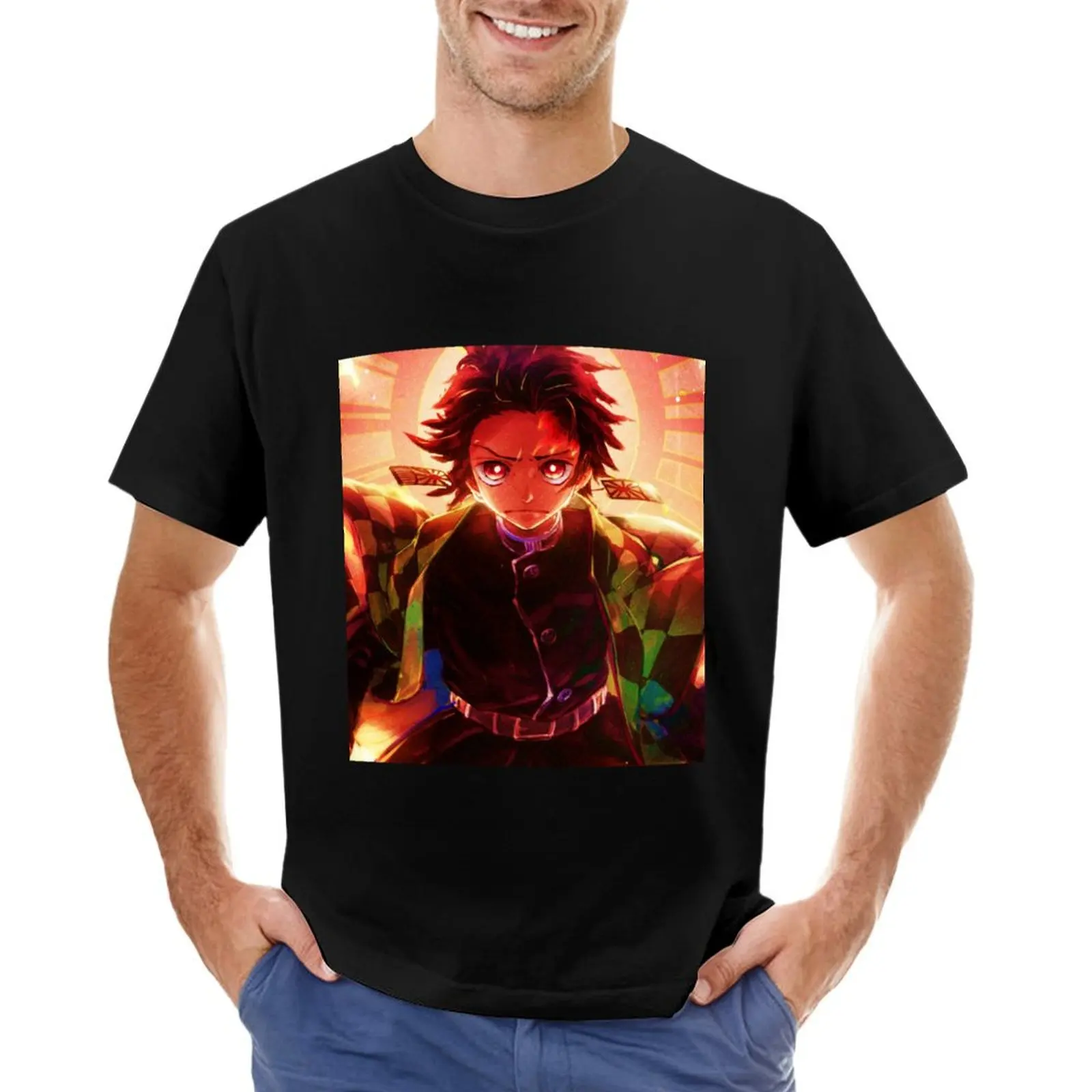 Demon Slaying Blade of Tanjirou T-Shirt plus sizes kawaii clothes oversized t shirt men