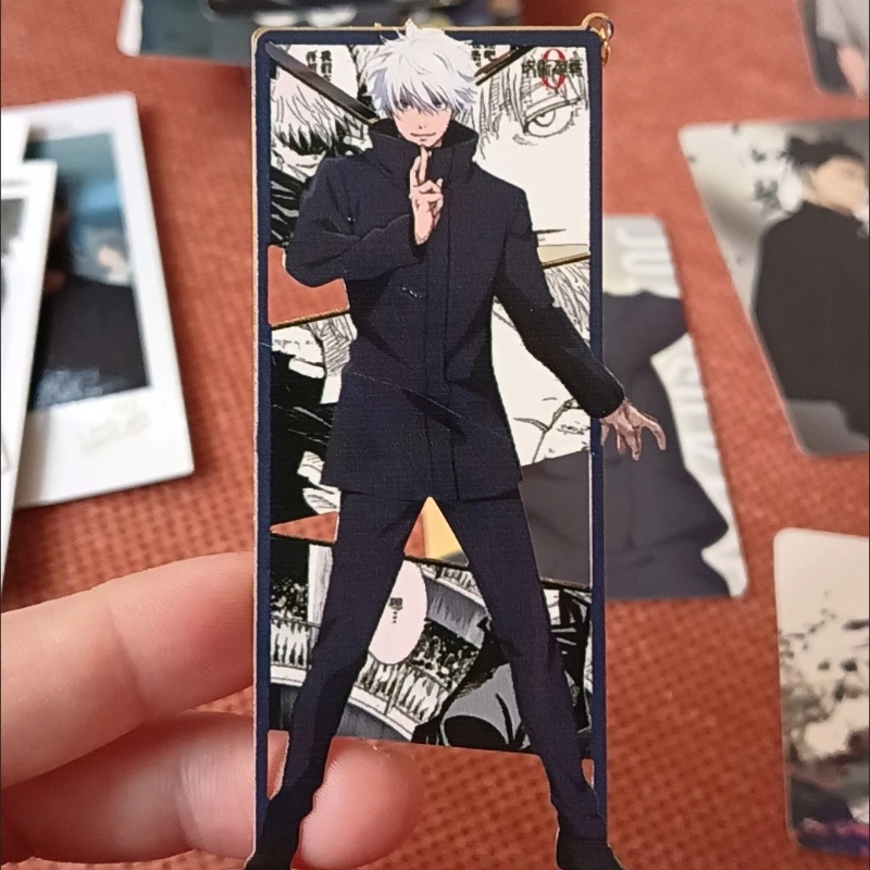 Jujutsu Kaisen Satoru Gojo Metal Bookmark With Chain Pendant Anime Manga Page Marker Stationery Collectible Gift For JJK Fans