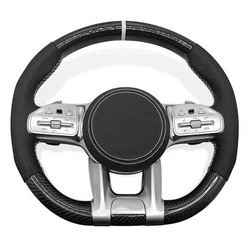 Steering Wheel for Mercedes Benz AMG A/B/C/E/S/G/V-class GLA GLC GLE GLS New Upgrade Carbon Fiber Steering Wheel Car Accessories