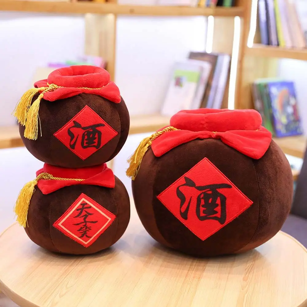 Urocza Miękka Zabawka Słoik na Wino Lan Wang Ji Anime Around Wei Wu Xian Słoik na Wino Pluszowa Lalka Mo Dao Zu Shi Wypchane Zabawki Pluszaki