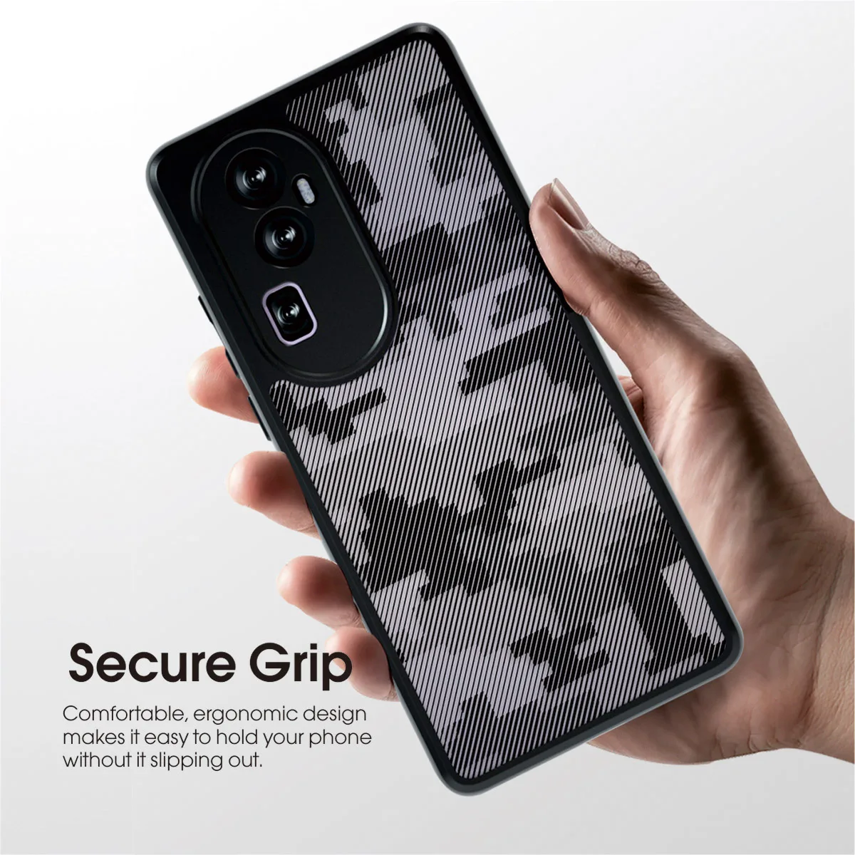 BMRS for Oppo Reno10 Pro+/10Pro Plus camo case, Clear Hard Back Protective Cover