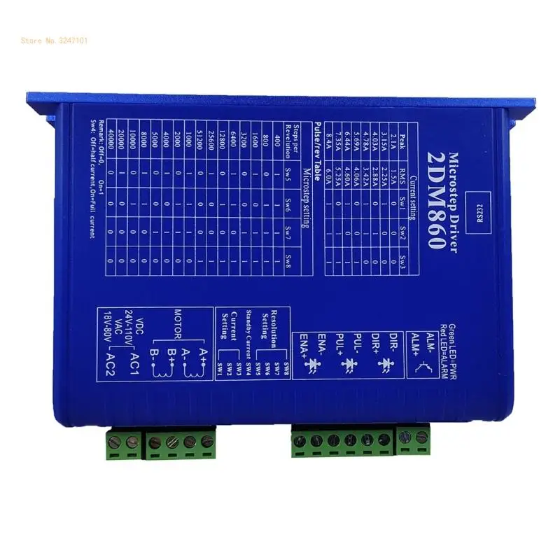 2DM860 Stepper Motor Controller Motor Control System 2 Phase Digital Stepper Motor Driver Microstep Controller Dropship