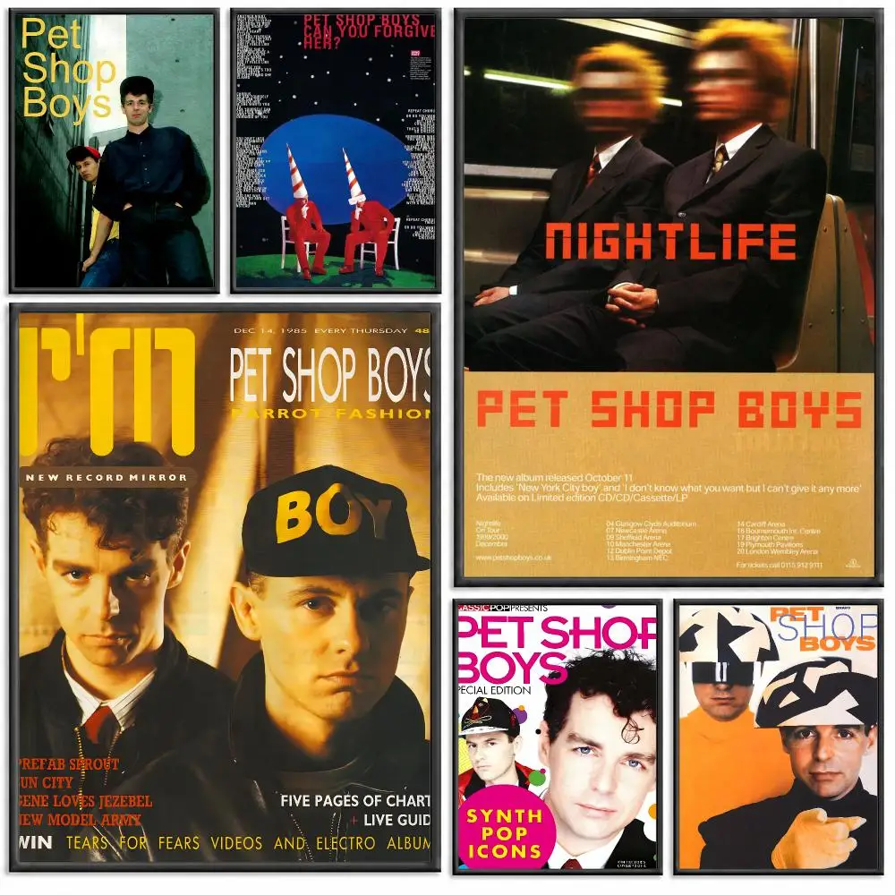 Band P-Pet Shop Boyss Poster Modern PP Paper Wall Decorative for Cafe Office Bar Home Wall Decor Gift