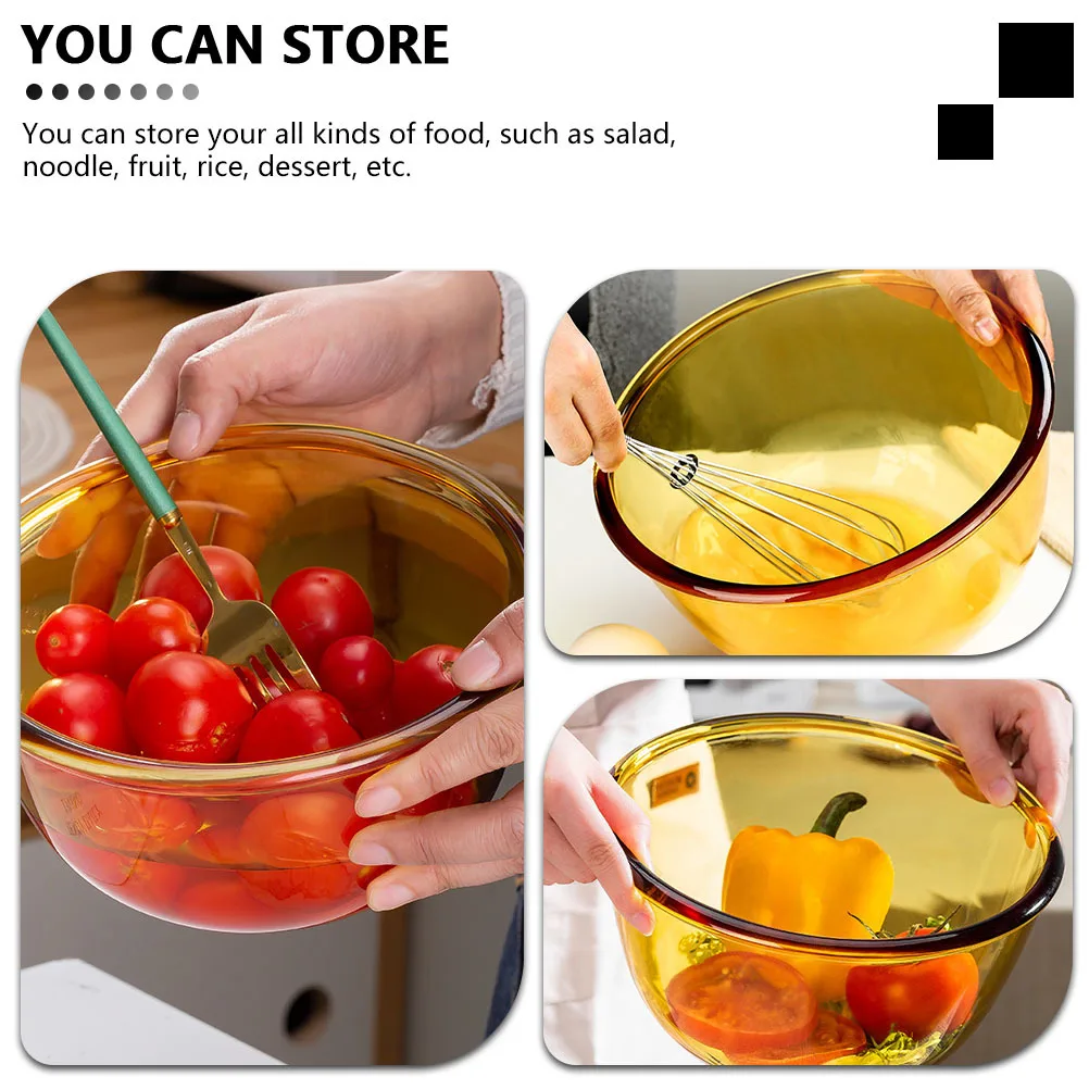 

Glass Mixing Bowl Heat-Resistant Multi-Purpose for Batters Cookie Dough Salads Eggs Sauces Perfect Gift for Friends Co-Workers