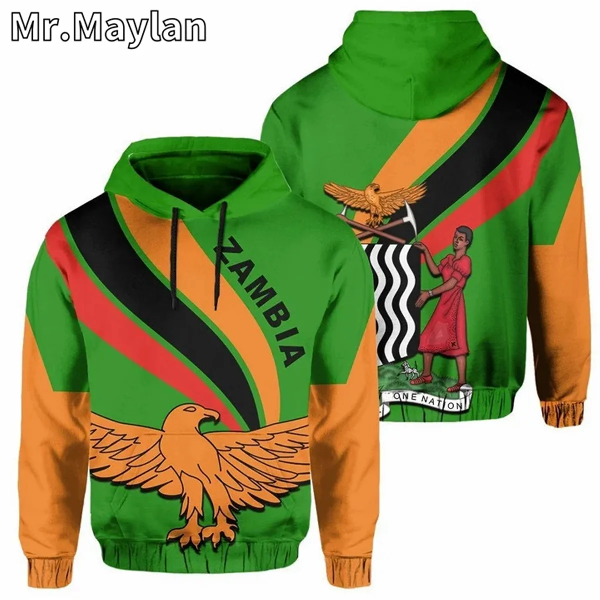 

AFRICAN HOODIE Country ZAMBIA Flag 3D Printed Unisex Hoodies Men/Women Streetwear Zip Pullover Casual Jacket Tracksuits YH-276