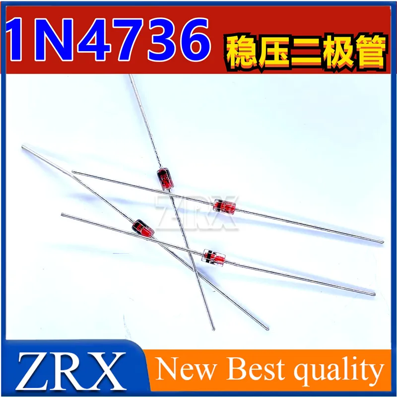 안정화 튜브, DO-41 유리 튜브, 1N4736, IN4736, 1W, 로트당 10 개