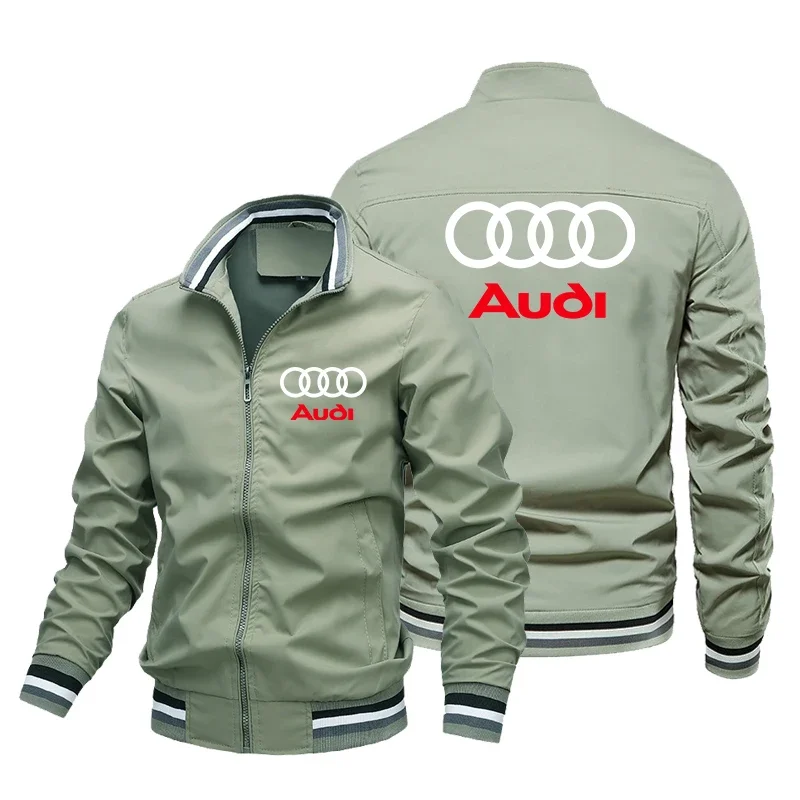 2024 neue Trendy Audi männer Jacke Windjacke Casual Hohe Qualität Übergroßen Motorrad Racing Jacke Herbst Winter Mantel