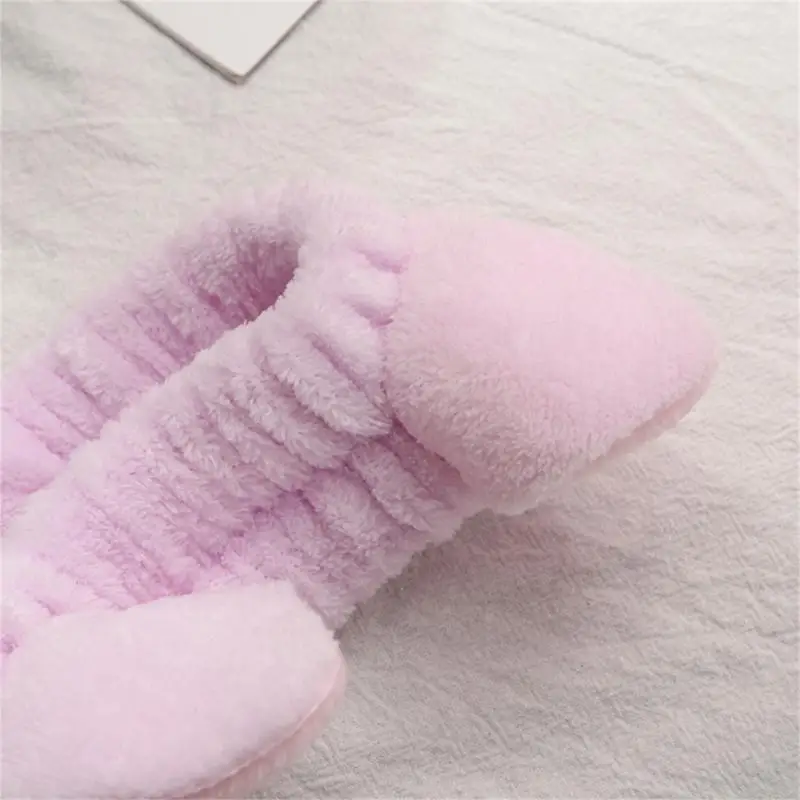 

31BB Furry Cats Ear Hairband for Female Face Washing Elastic Plush Hairband for Makeup and Sport Skincare Hair Bands Accessory