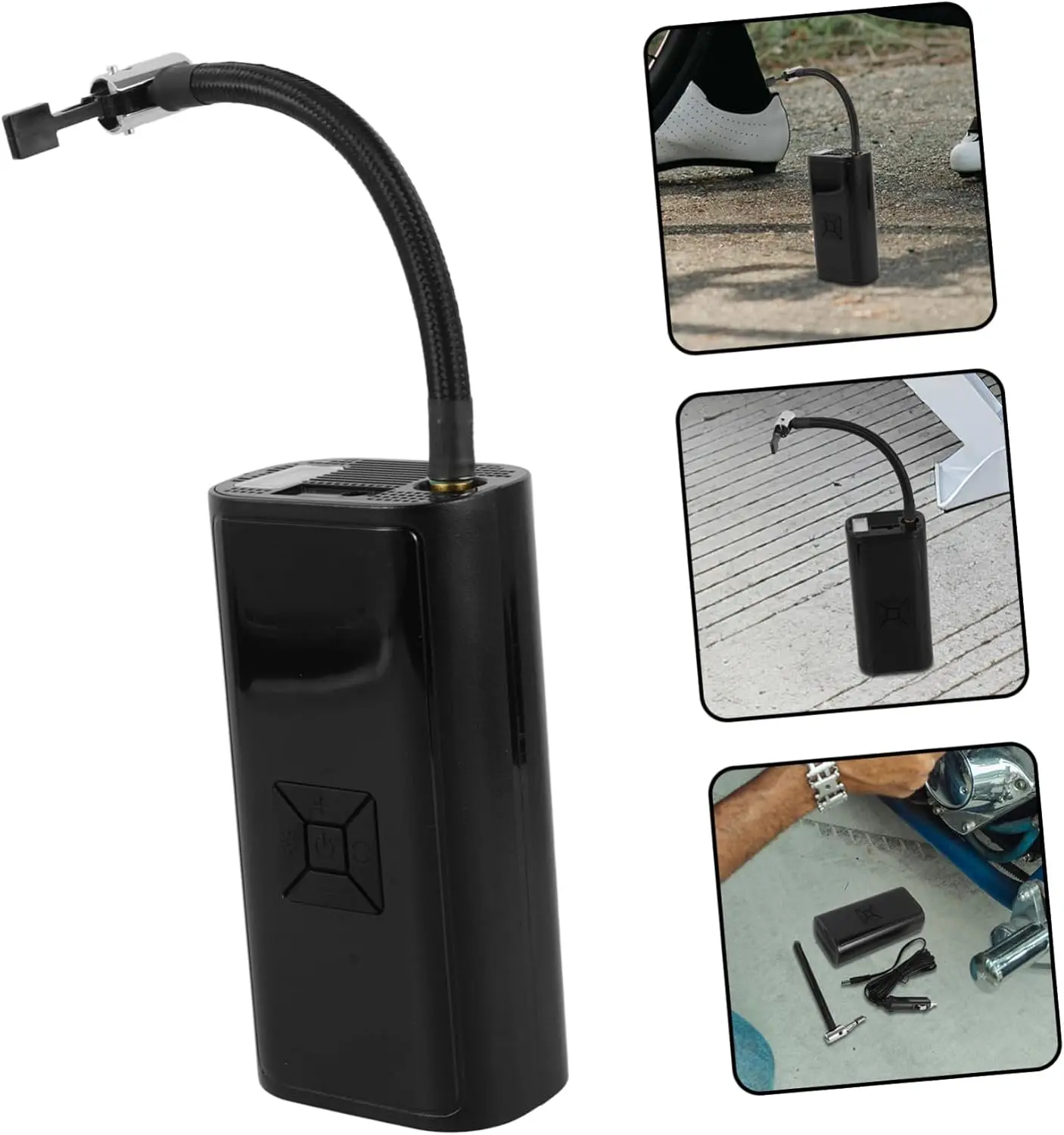 مضخة نفخ الإطارات المحمولة خفيفة الوزن للسيارات والدراجات النارية وسيارات الدفع الرباعي - أداة نفخ فعالة للميكانيكا وDIYers