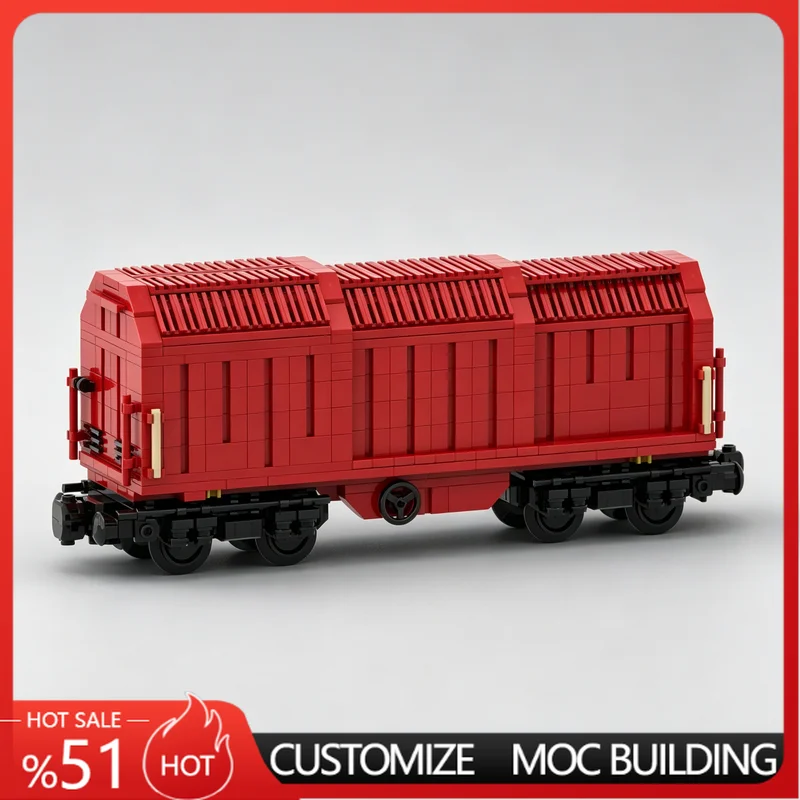 

690 PCS MOC Shimmns Covering Hood Freight Carriage Train Model Building Blocks DIY Educational Assembly Toy Boys Birthday Gifts