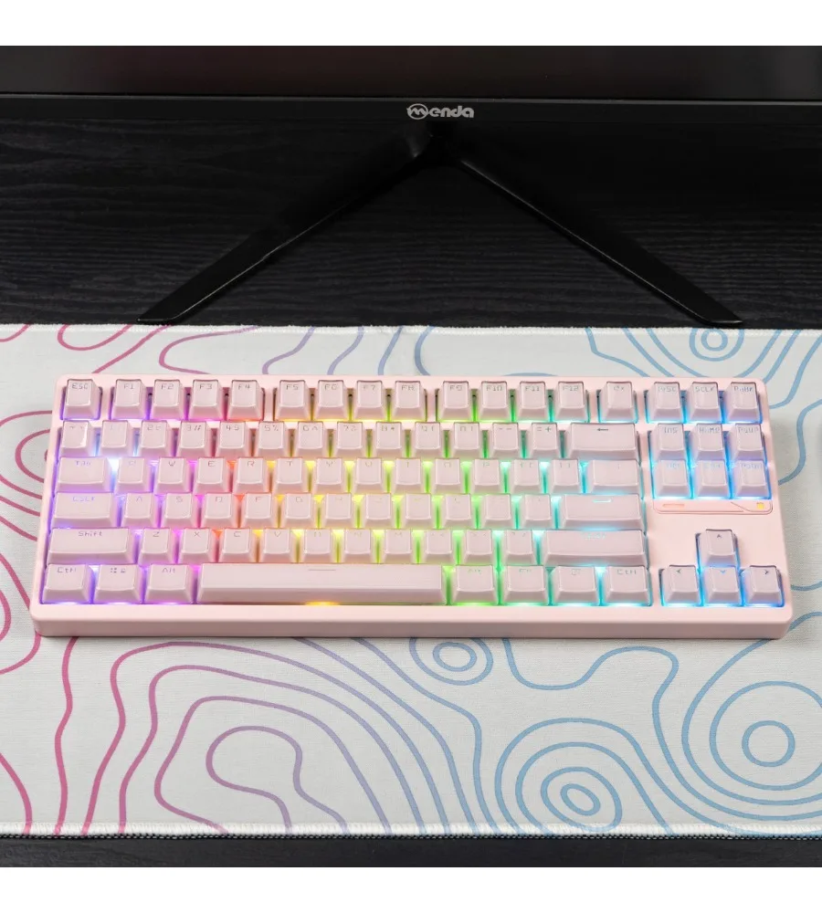 Wooting crystal white/purple/pink/black keycap character translucent ABS two-color OEM highly mechanical keyboard