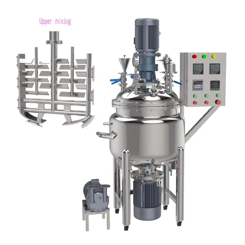 Custom Vacuum Homogenizer Emulsifying Machine,50L 100L 200L Mixing Tank for Small Batch Cosmetic Production Professional Use