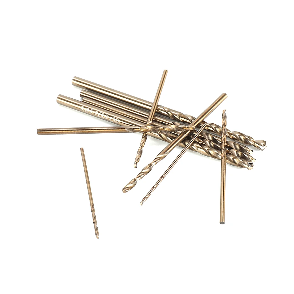 10 Stück/Set HSS M35 Kobalt-Bohrer 1mm 1,5mm 2mm 2,5mm 3mm Kobaltbeschichteter Bohrer Elektrowerkzeug für Metall- und Edelstahlbohrungen – Detail 8