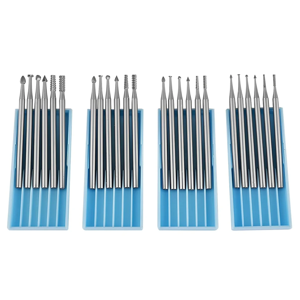 A79G 24 Pcs 3/32inch(2.3mm) Round Shank Tungsten Steel Wood Carving Drill Bits for Rotary Tools Compatible with Engraving Pen