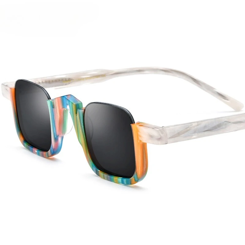 

Fashion Personality Semi-round Handmade Acetate Sunglasses Irregular Outdoor Sports Driving Ride UV Protection UV400 Sunglasses