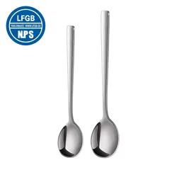 LFGB Certificated 316 Stainless Steel Spoon 99.9% Anti-bacterial Soup Ladle Fall Resistant Strengthen Flatware for Family Dinner