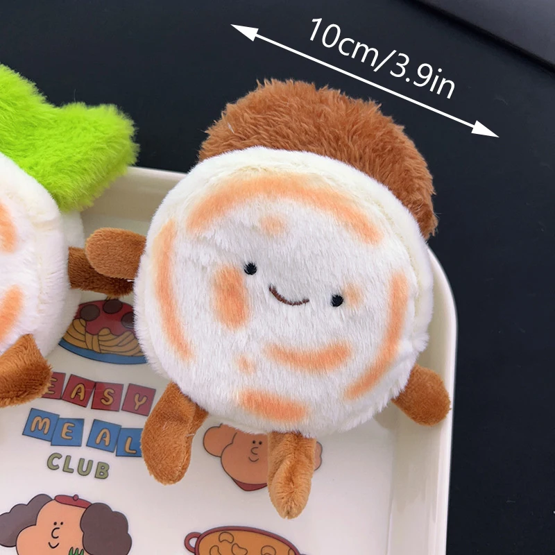 [Nur] Chinesisches Essen Plüsch Oy Schlüsselanhänger Cartoon Pfannkuchen Rougamo Weiche Angefüllte Puppe Anhänger Auto Schlüsselanhänger Rucksack Tasche Dekor Kind Geschenk