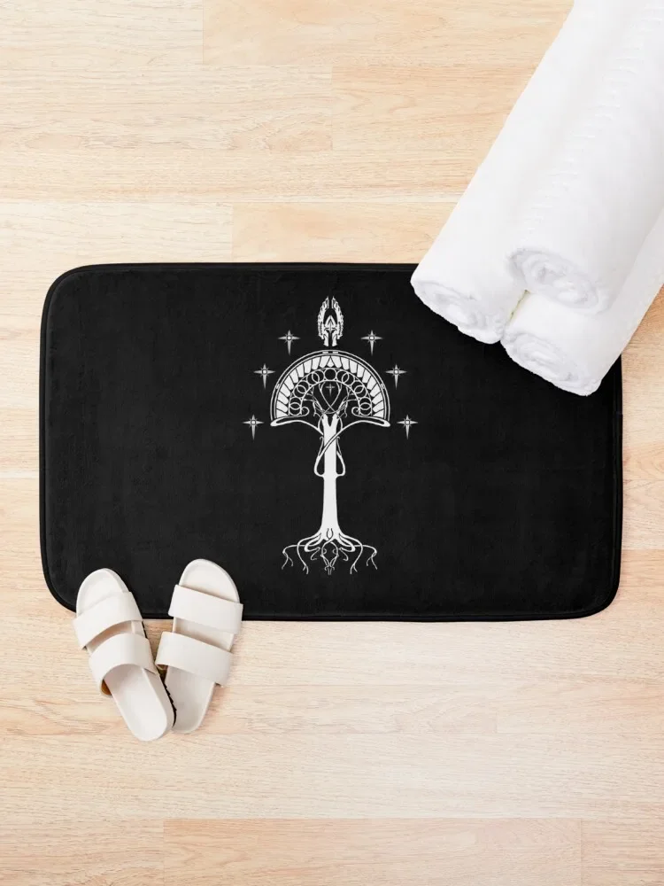 Sigil of the United Kingdom of Arnor and Gondor (Gondorian black variant) Bath Mat Bath Rugs Mat