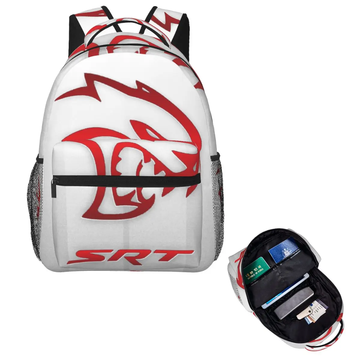 Dodge Hellcat Srt Logo Backpack Hot Sale Daypack Large Capacity Boys Girls BookBag School Bag Shoulder Bags for Men Women