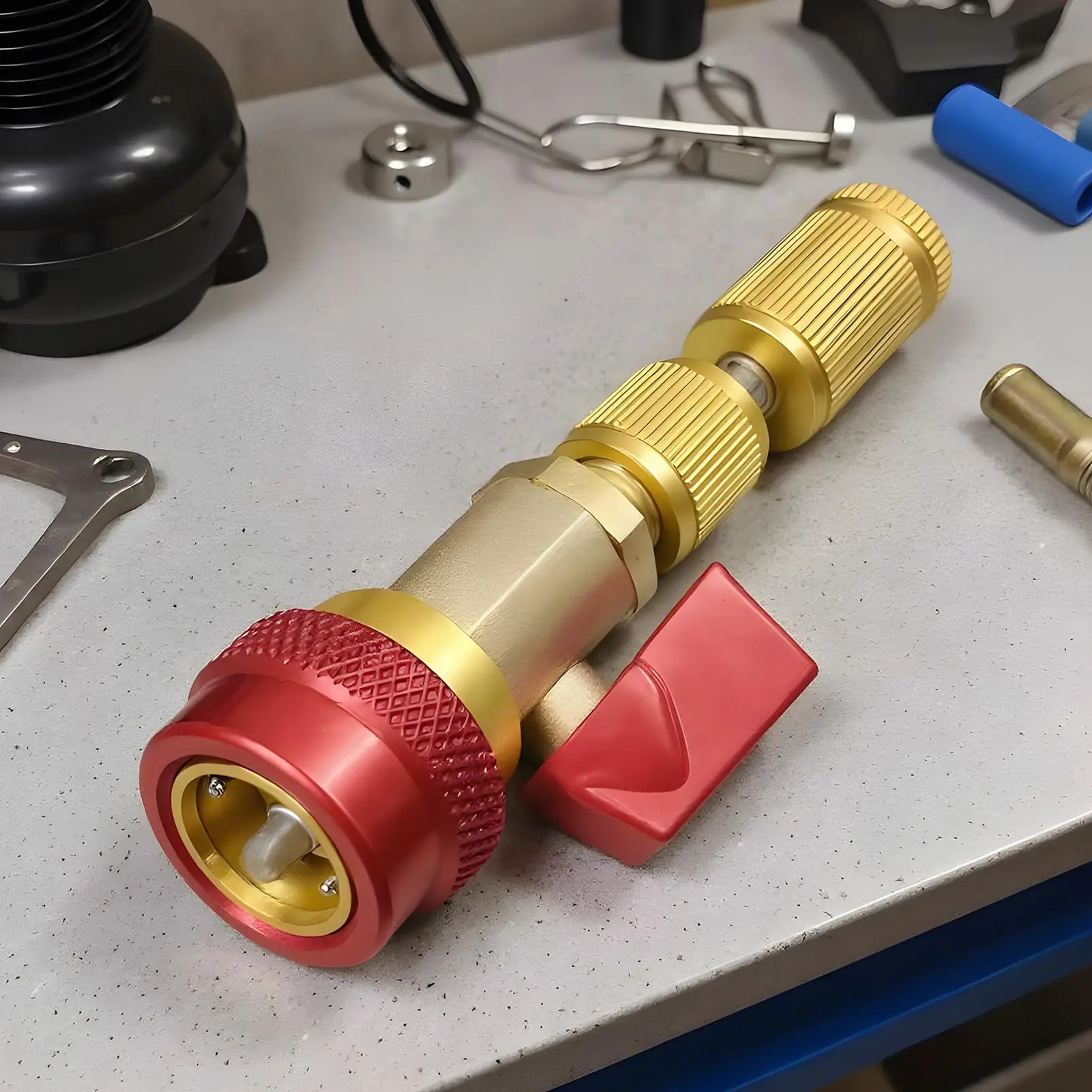 

R134A Auto Air Conditioner Valve Core Removal, Installer, Air Conditioner High and Low Pressure Spool Tool for Maintenance