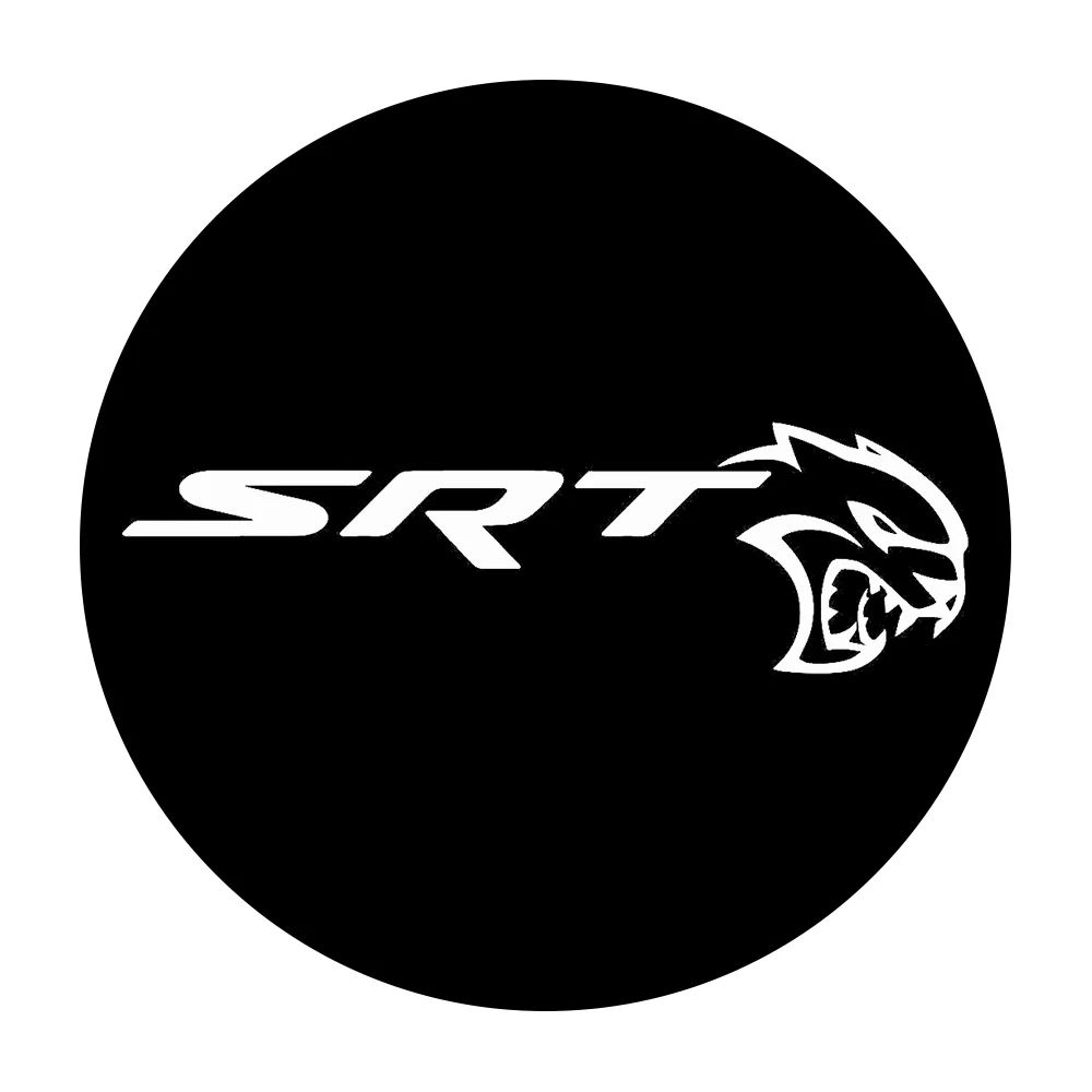 White SRT Logo For Dodge Door Light 2pcs SRT Courtesy Light Welcome Door Ghost Shadow Light For Dodge Challenger SRT 2013-2019