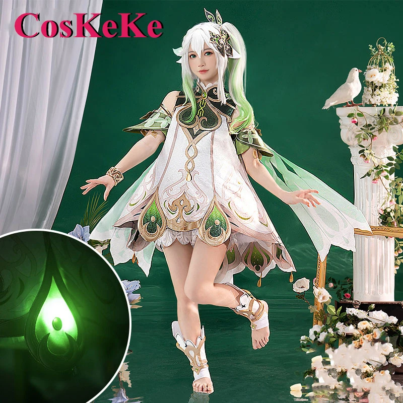 

CosKeKe Nahida Cosplay Anime Game Genshin Impact Costume Sweet Lovely Dress Full Set Women Halloween Party Role Play Clothing