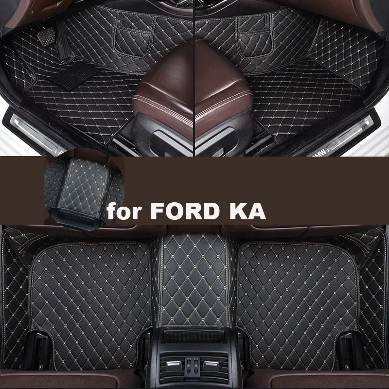 Autohome Car Floor Mats For FORD KA 2009-2019 Year Upgraded Version Foot Coche Accessories Carpetscustomized