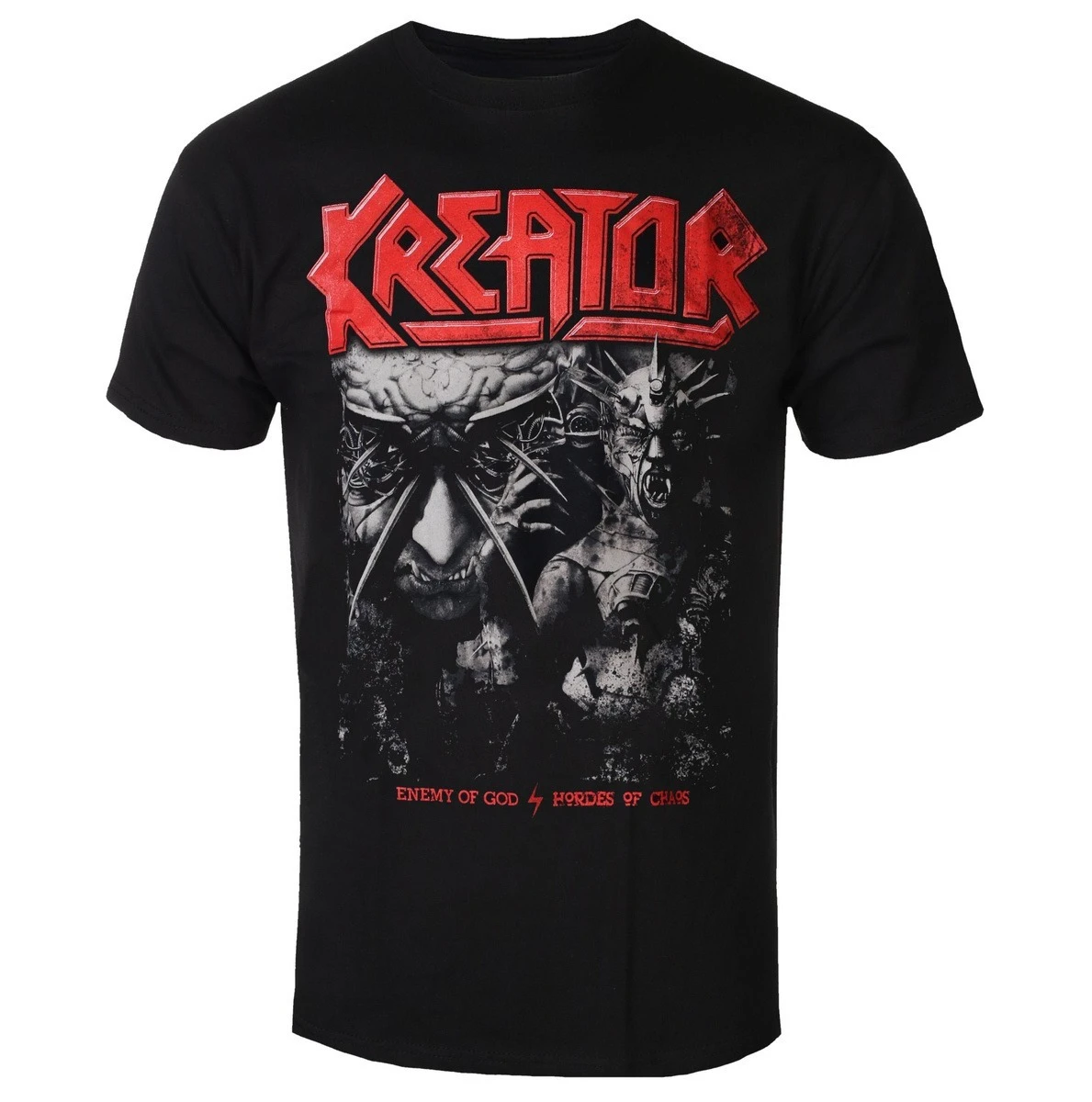 

Kreator Enemy of Chaos Периферийный узор с принтом Летние элитные брендовые хлопковые мужские и женские футболки с короткими рукавами