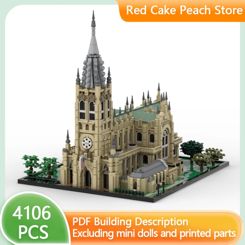 

Street View Model MOC Building Brick The Beautiful Church Of New York Modular Technology Gift Holiday Assemble Children Toy Suit