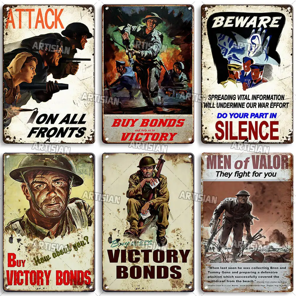 ARTISIAN Vintage War Metal Tin Sign Decorative Poster Retro Metal Sign Home Pub Metal Plaque Kitchen Wall Plate Industrial Decor