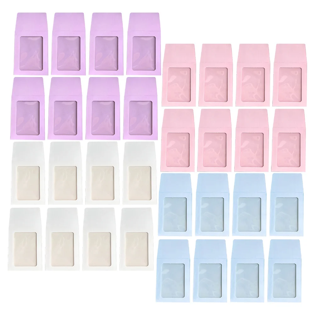 40Pcs Macaron Color Card Sleeves Clear Protective Covers for Game Trading Sports Cards DIY Display Storage Simple Style Portable