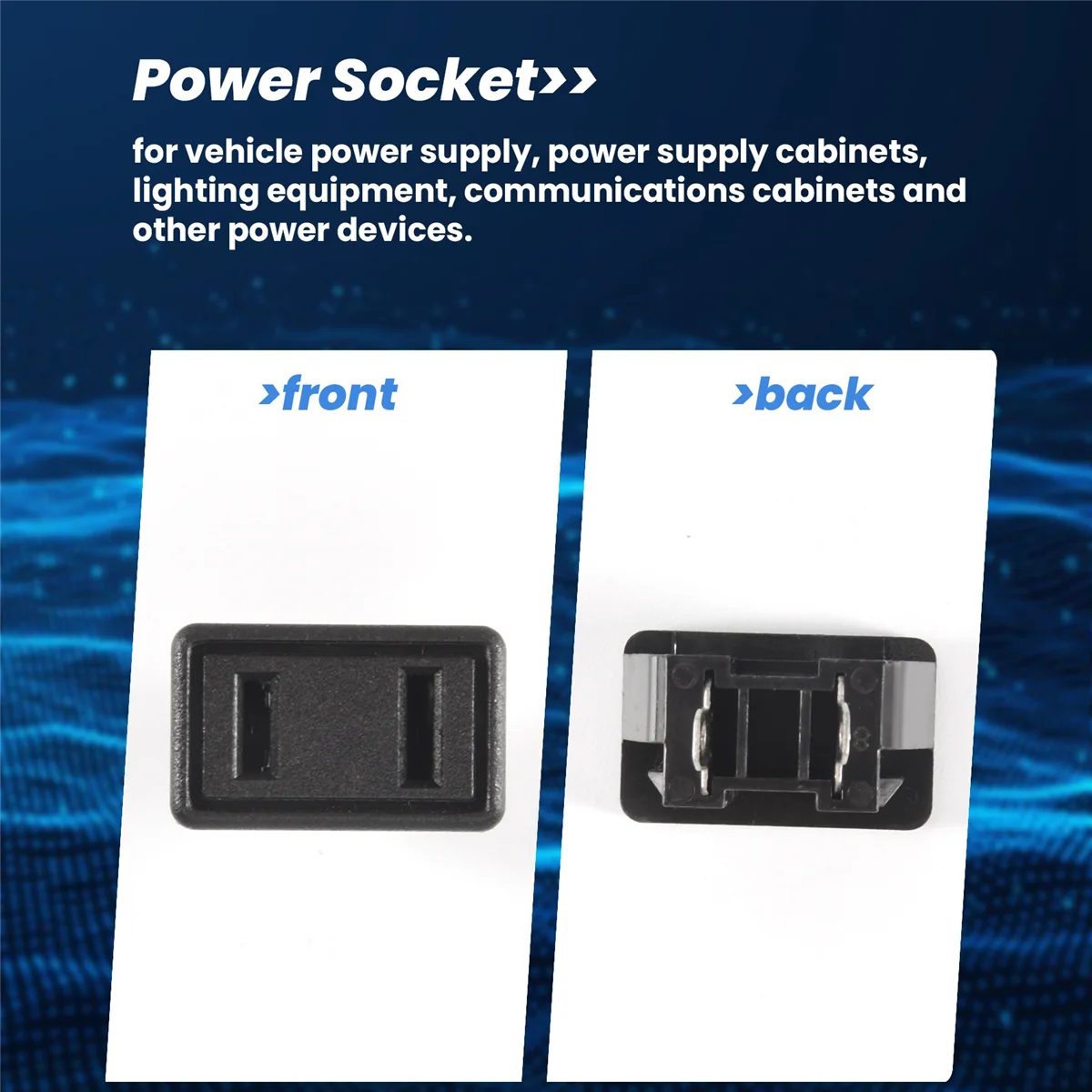 B03B-10 x US Type Panel Mounting AC Power Socket Outlet AC 250V 10A