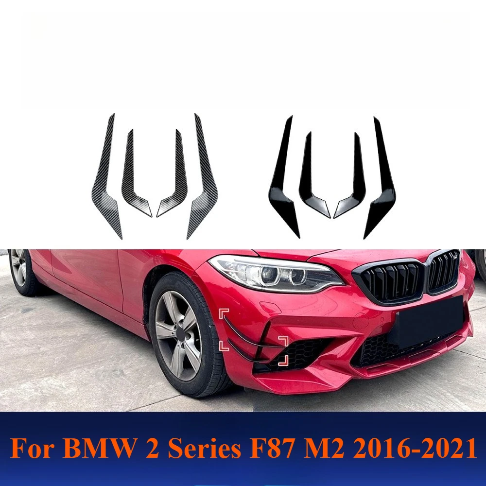 

For BMW 2 Series F87 M2 2016-2021 Front Air Vent Wind Blade Grille Sticker Carbon Fiber Style Exterior Modification Accessories