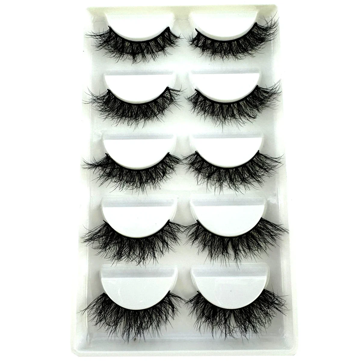 5 pairs faux mink lashes extension cilia fluffy fake lashes makeup wispy long eye lash 3d eyelashes natural false eyelashes ﻿