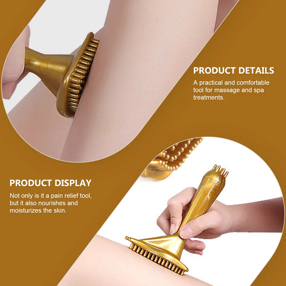2Pcs Massage Brushes PVC Comb Premium Scraping Massage Tool Smooth Edges Pain Relief Neck Back Spa Therapy Portable Creative