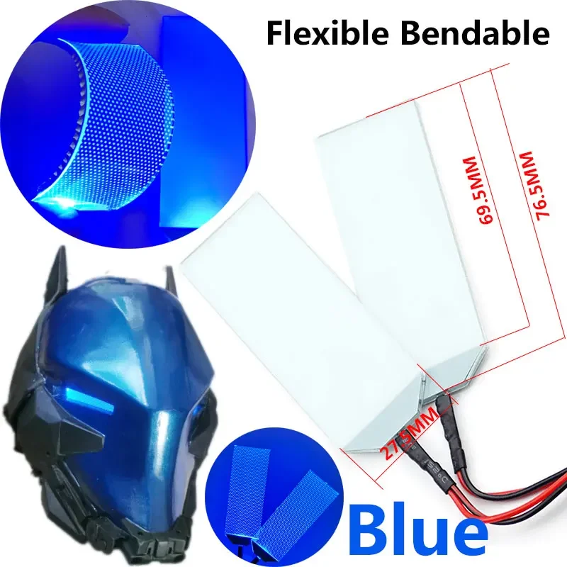 

Helmet Mask DIY Touch Switch Remote Control Flexible Glow Eye Light Accessories Blue Bendable Led Eyes Cosplay Kits Can Cropped