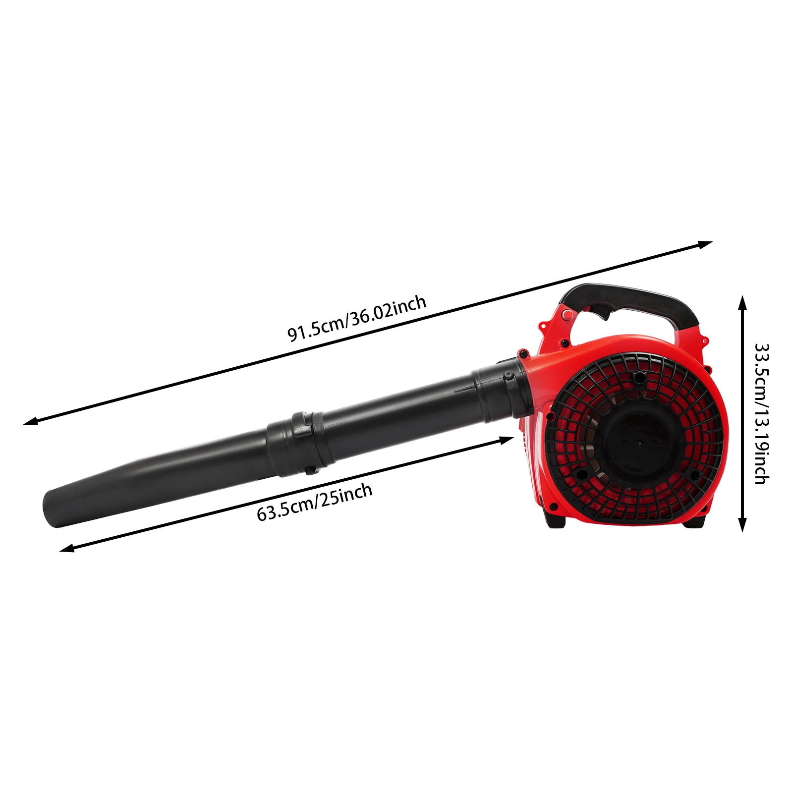 25,4 CC 2-takt gasbladblazer, 7000 RPM 4,59ft3/h krachtige handblazer voor gras, gazon, tuinstofreinigings- en blaasgereedschap
