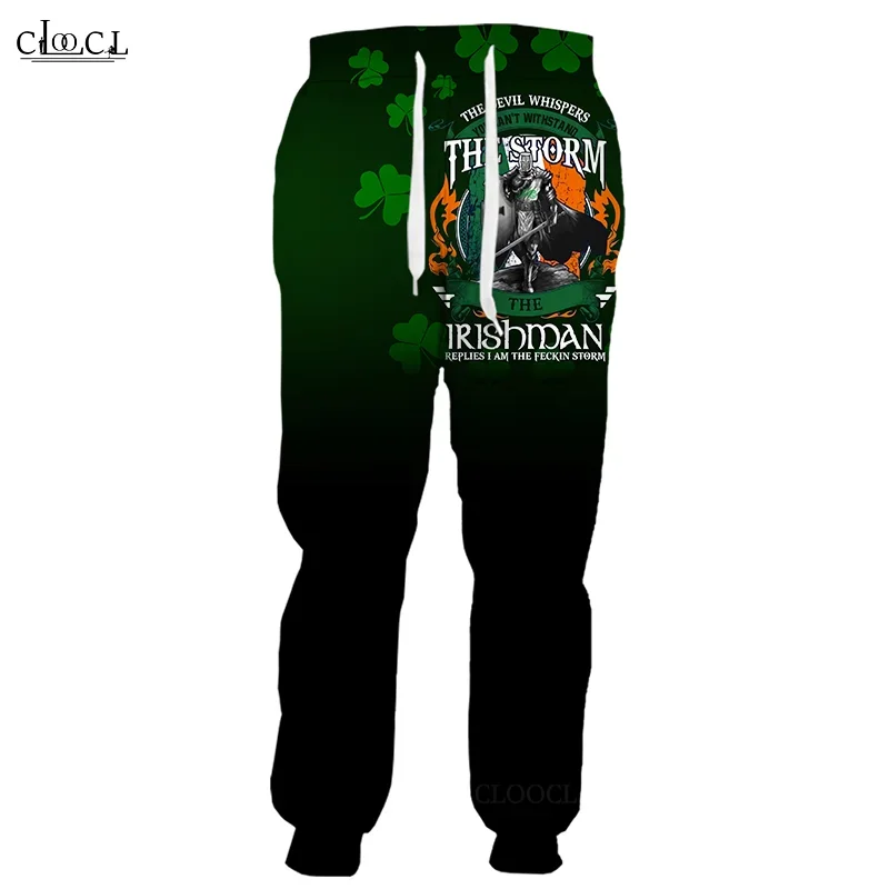 CLOOCL الأيرلندية سانت باتريك يوم Sweatpant ثلاثية الأبعاد طباعة بنطلون الرجال النساء Harajuku الركض بانت الشارع الشهير عادية بانت انخفاض الشحن