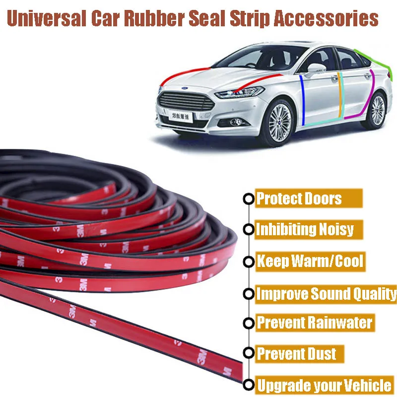 

Universal Window Inner Door Trunk Engine Cover Belt Weatherstrip Weather Strip Seal Trim Guard Soundproof Dustproof Accessories