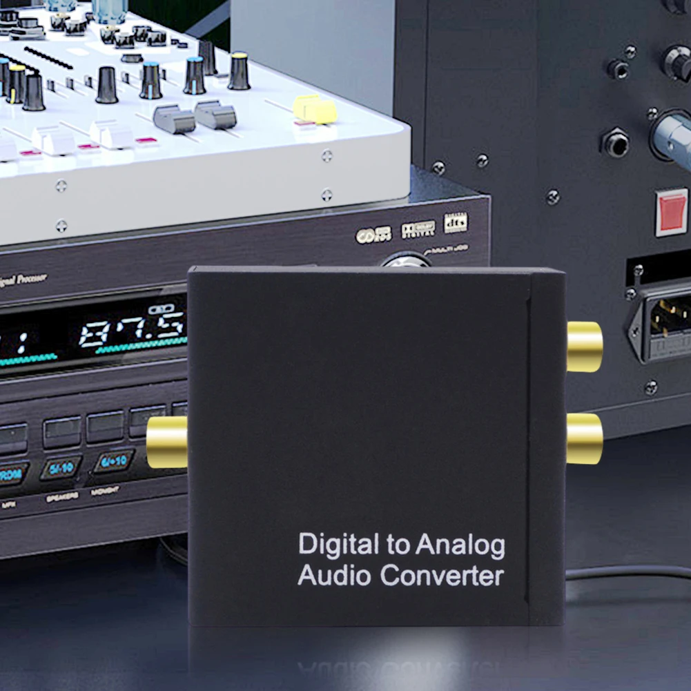 Convertisseur numérique éventuelles DIF optique vers analogique L/R RCA, coaxial éventuelles DIF vers analogique RCA 3.5mm Jack optique vers L/R, décodeur de radiateur