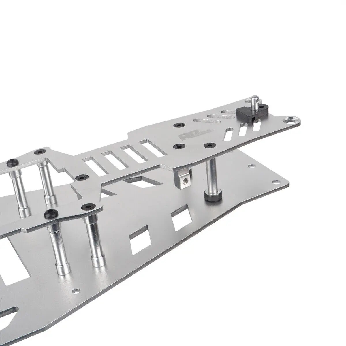 Kit de chasis superior inferior de aluminio para Traxxas 2WD Rustler VXL Bandit