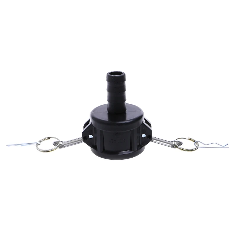Borsa IBC da 275-330 galloni per adattatore scarico del serbatoio da 2 "con serratura a camma a tubo da giardino da 1" Drop