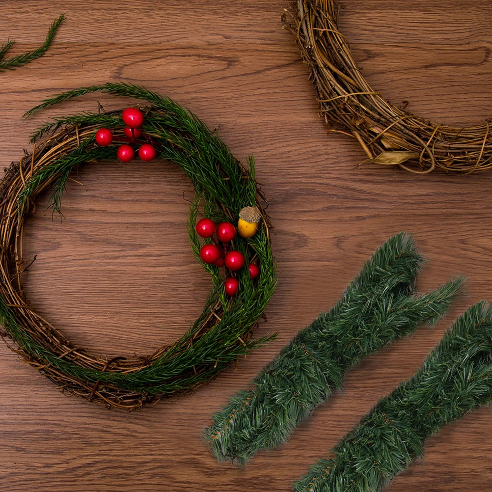 

1 pc 7.3M Artificial Pine Garland Simulated Vine Wall Decoration Pvc Holiday Festival Party Wedding Anniversary