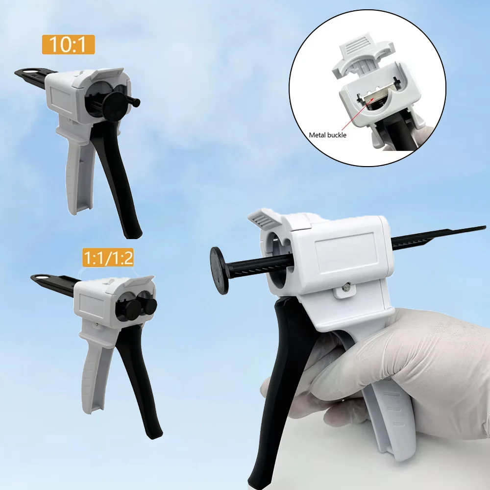 

Стоматологический оттискный лоток для смешивания силиконовой резины, дозатор, пистолет 1:1/1:2, универсальный дозирующий пистолет 10:1, инструменты для дозирования и уплотнения