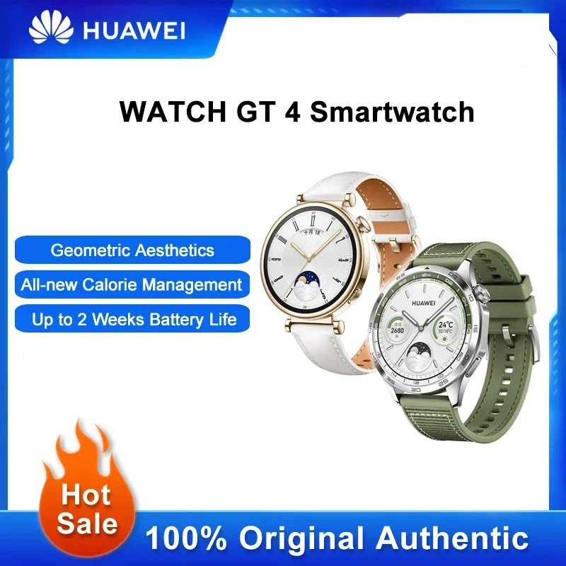 New HUAWEI WATCH GT 4 Smartwatch All-new Calorie Management Men Women Fitness Sports Bracelet Up to 2 Weeks Battery Life