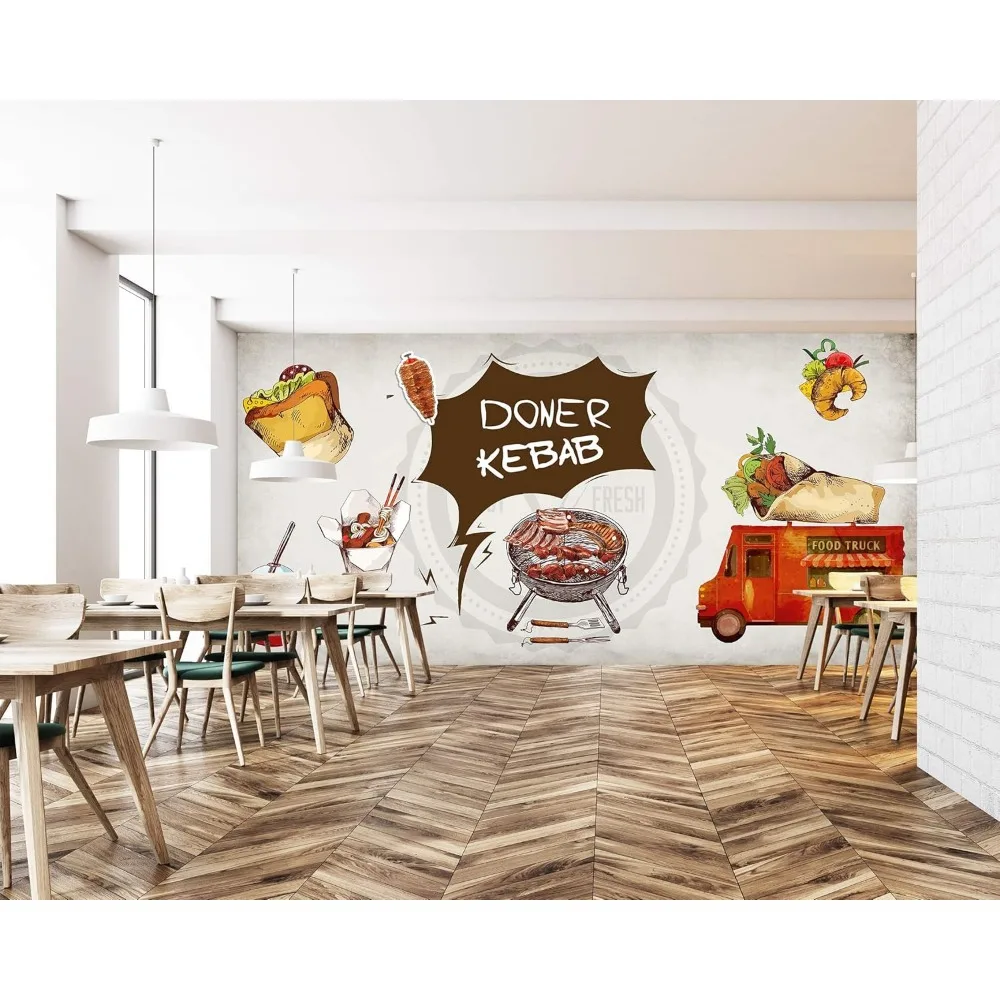 

3D Bread Coke Wall Paper Print Decal Deco Wall Mural Self-Adhesive Wallpaper Vinyl No Glue & Removable,205”x114”WxH