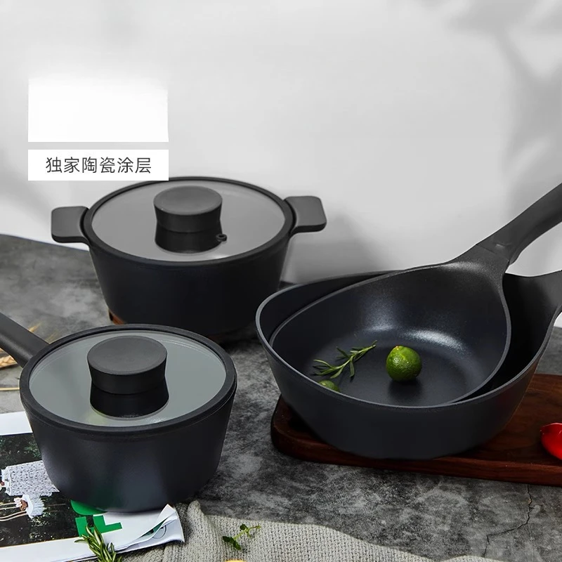 

Non-stick pan household wok deep induction cooker gas stove universal