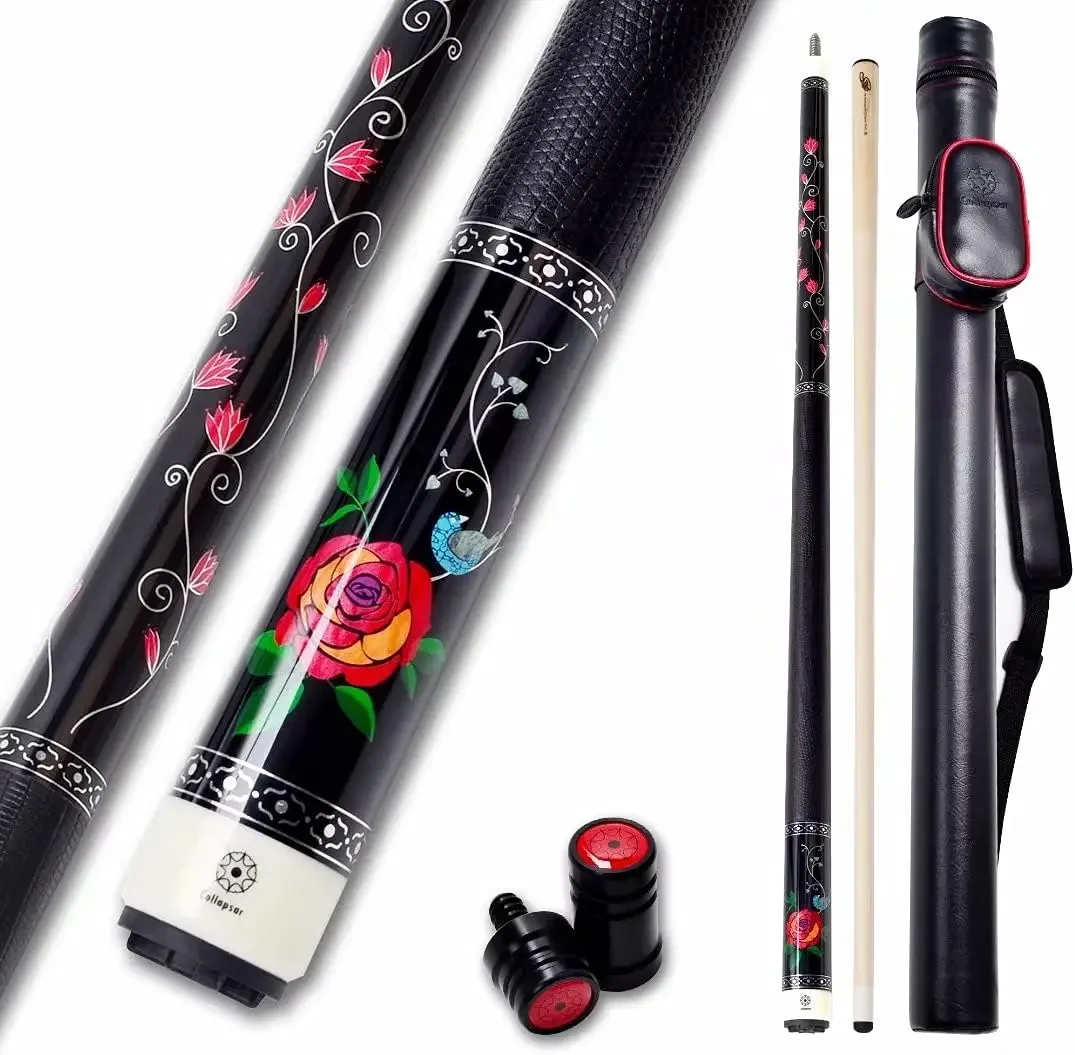 Collapsar Pool Cue with 1X1 Hard Case Low Deflection Technology Billiard Cue Stick Set