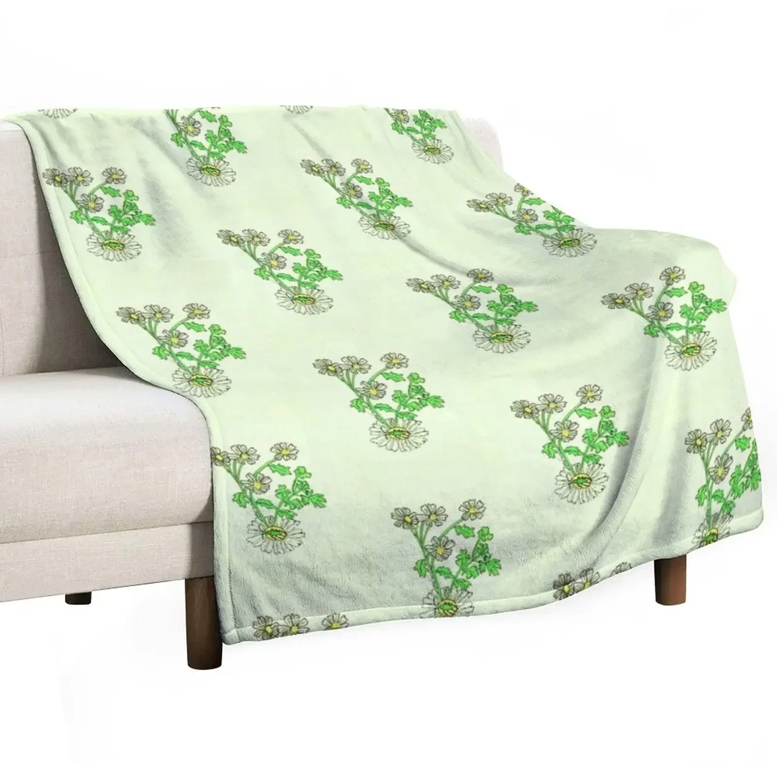 Green Capsid Bug on Chamomile Throw Blanket Soft Heavy Sleeping Bag bed plaid Blankets