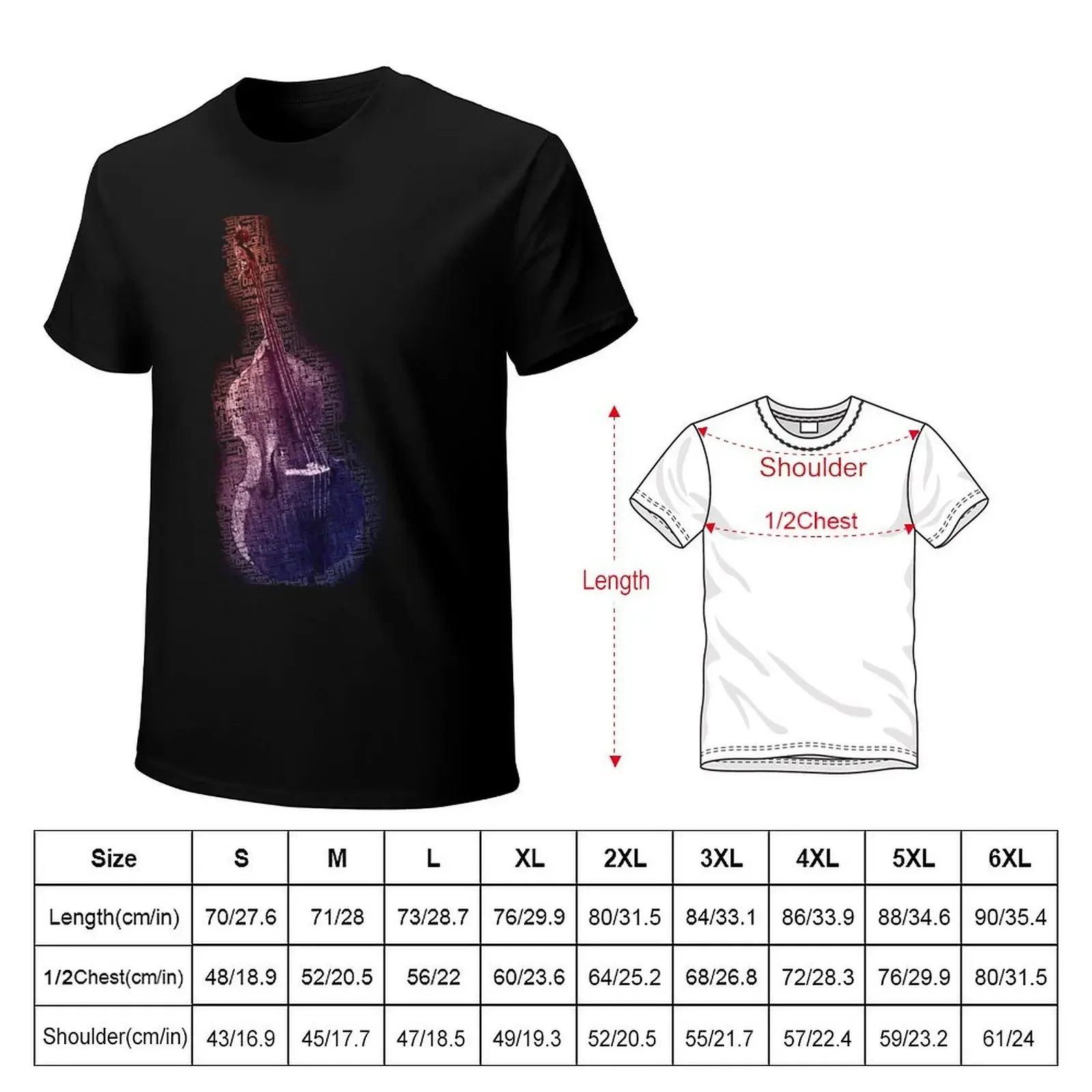 Great Contrabass players color T-shirt cute clothes customizeds Aesthetic clothing men graphic t shirts